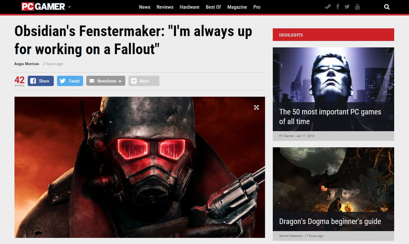 Illustration for article titled Fansâ Intense Love For Fallout: New Vegas Must Be Weird For People At Bethesda